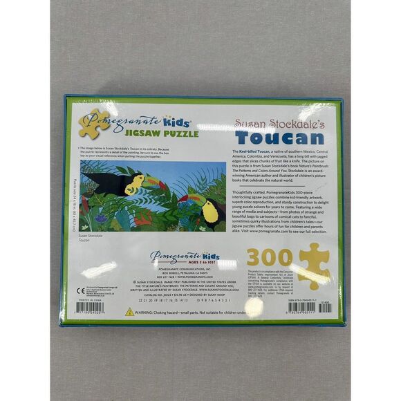 Susan Stockdale Toucan‎ Bird Puzzle 300 Pieces Pomegranate Kids New In Box - Picture 2 of 2